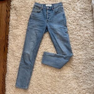 Aritzia Denim Forum High Rise Slim Blue Jeans